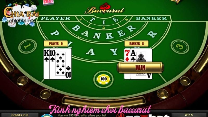 Cách chơi baccarat online 1-3-2-4 thắng đậm