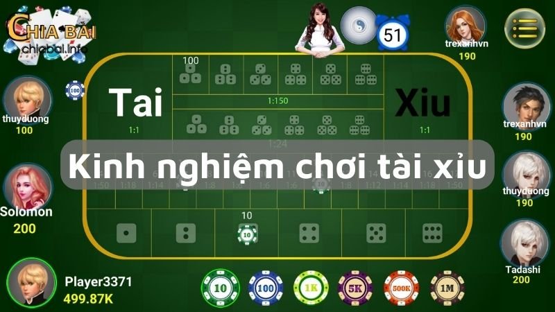 Kinh nghiệm chơi tài xỉu