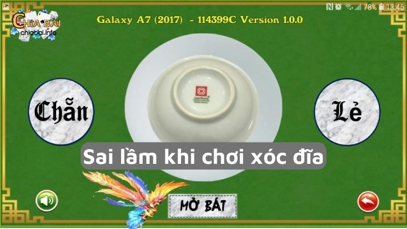 Sai lầm khi chơi xóc đĩa